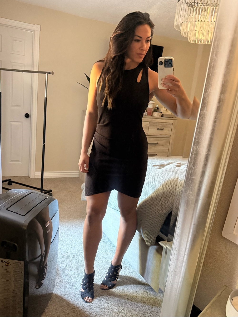 DKNY Black Strappy Heels